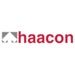 Haacon lifting and commercial vehical systems logo grey and red