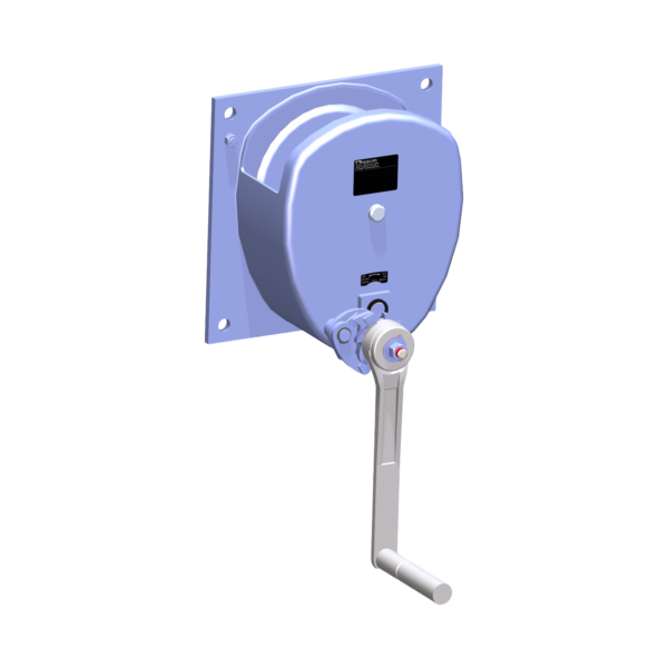Haacon Type 220.1 1t wall mounted hand winch powder coated