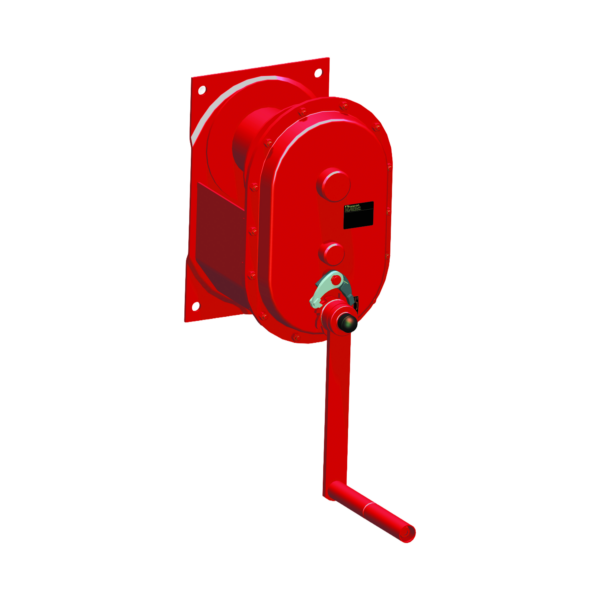 Haacon Type 220.3 3t powder coated wall mounted hand winch